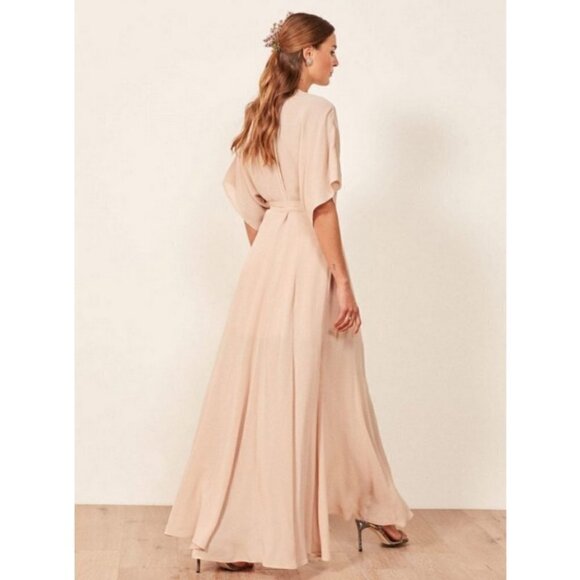 💕REFORMATION💕 Winslow Dress ~ Champagne XS NWOT - Picture 4 of 16
